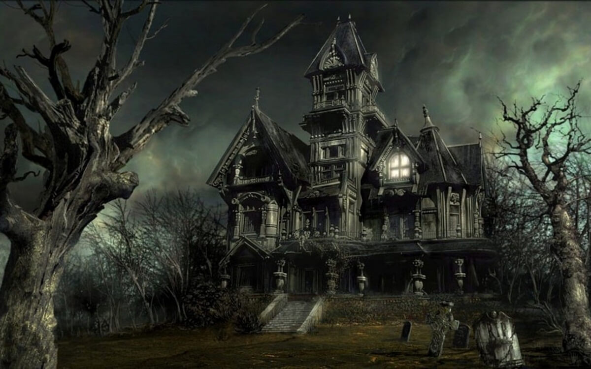 real haunted house pictures at night