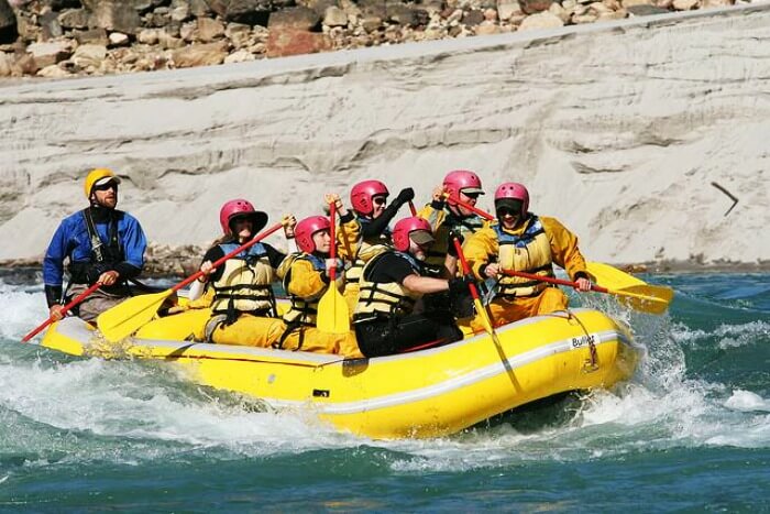 River rafting in the Siang River in Arunachal Pradesh