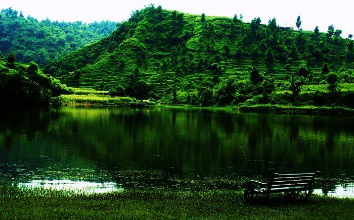 The pristine lake in the foothills of Morni