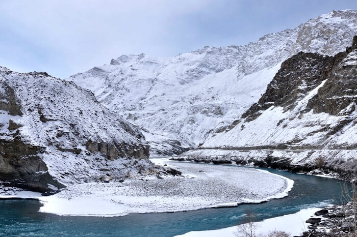 The trail of Snow Leopard Trek in Hemis National Park