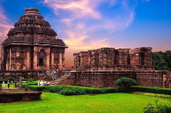 An evening shot of the famous Sun Temple in Konark