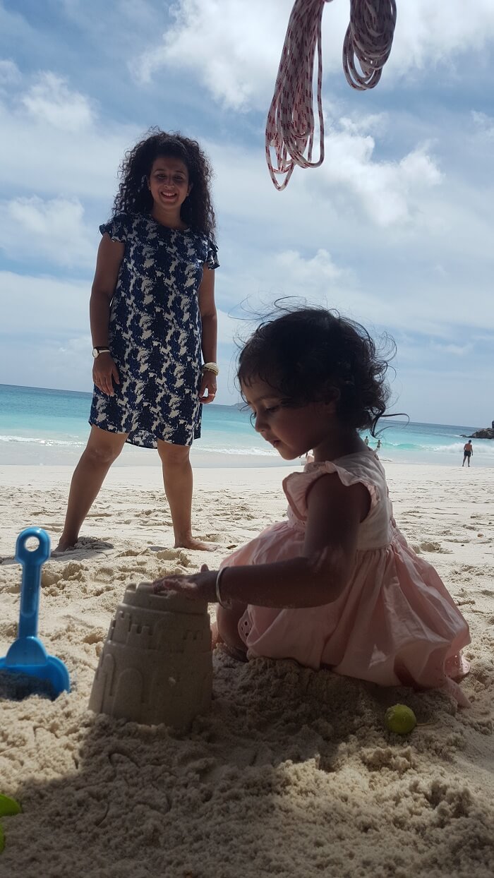 family trip to anse georgette beach