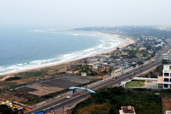 Bird's eye view of a beach