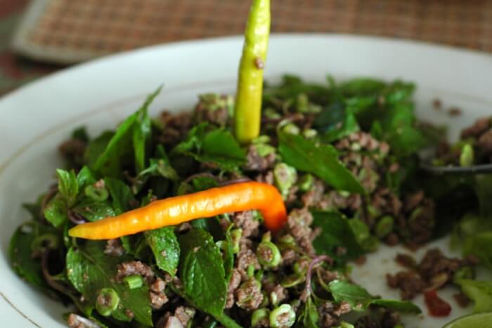 Laos Food: 10 Tasty Dishes That Will Turn Your Trip Into A Food Tour In 2022 4 salad with chillies