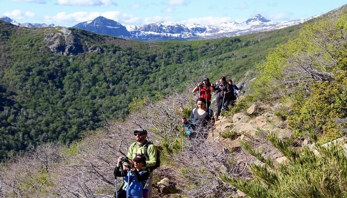 Snow Chile Mountain Trekking The Andes Rocks